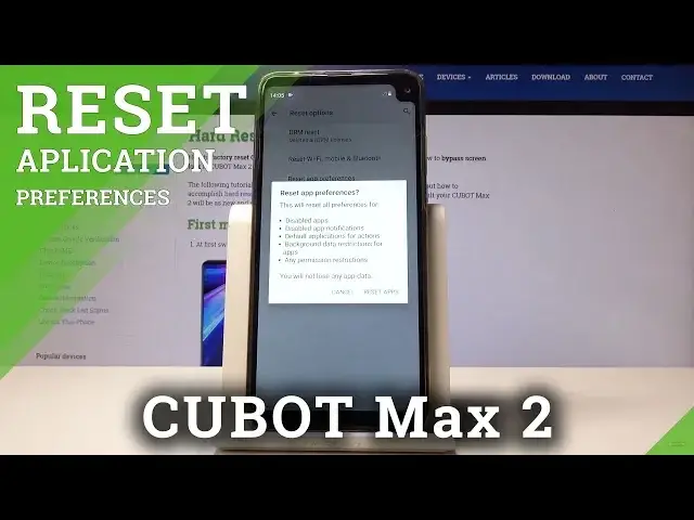 'Video thumbnail for How to Reset App Preferences in CUBOT Max 2 - Restore App Settings'