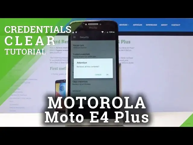 'Video thumbnail for How to Clear Credentials in MOTOROLA Moto E4 – Wipe Certificates'