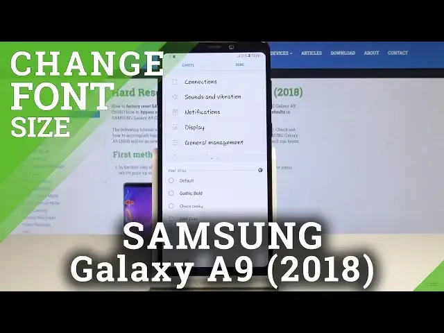 'Video thumbnail for How to Update Font Size in Samsung Galaxy A9 2018 - Set Up Font Style'