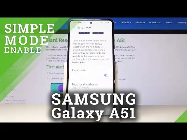 'Video thumbnail for EASY Mode in SAMSUNG Galaxy A51 – Simple Look of Galaxy A51'