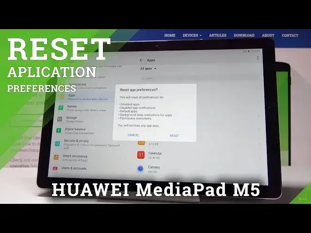 'Video thumbnail for How to Reset App Preferences in HUAWEI MediaPAD M5 - Default App Settings'