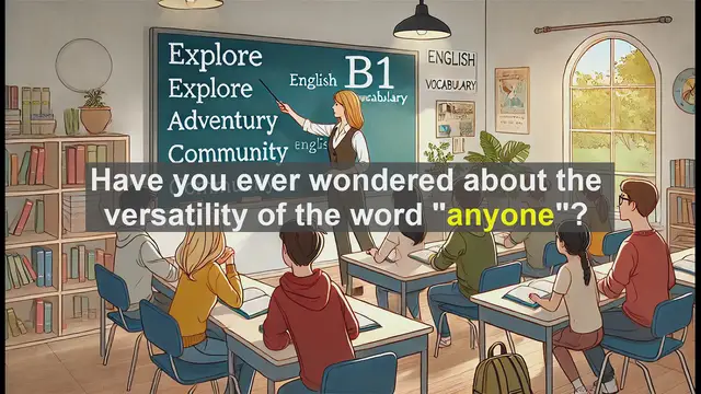 Video thumbnail for 2500 Must Know CEFR B1 Vocabulary - Understanding 'Anyone': A Guide to B1 English Usage