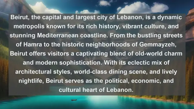 Video thumbnail for Exploring Lebanon: Discovering the Top 10 Largest Cities in the Middle Eastern Gem