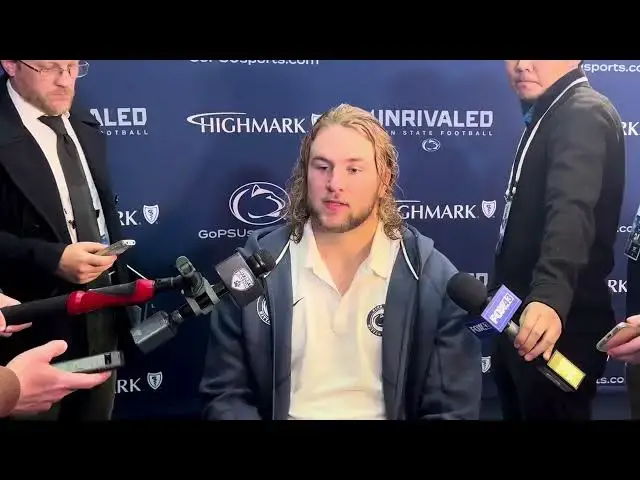 Video thumbnail for Penn State football: Tyler Warren responds to questions after Nittany Lions' 1st loss to Ohio State