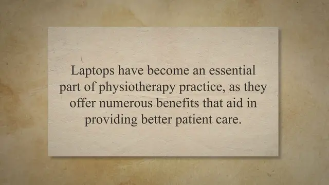 'Video thumbnail for The Vital Role of Laptops in Physiotherapy: Enhancing Patient Care through Technology'