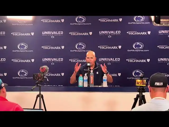 Video thumbnail for Penn State football: James Franklin talks discipline, defense after primetime win