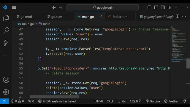 Video thumbnail for Build a Golang Google OAuth2 Login & Logout System With Sessions in Browser Using Goth Library