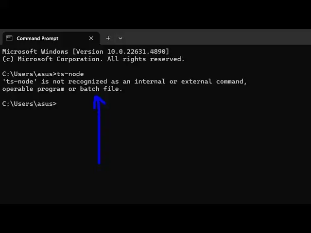 Video thumbnail for How to fix ts-node is not Recognized as Internal and External Command Operable Program