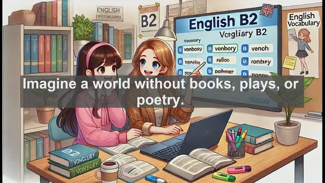 Video thumbnail for 1500 Must Know CEFR B2 Vocabulary - What Does 'Literary' Mean? Exploring Its Definition and Usage