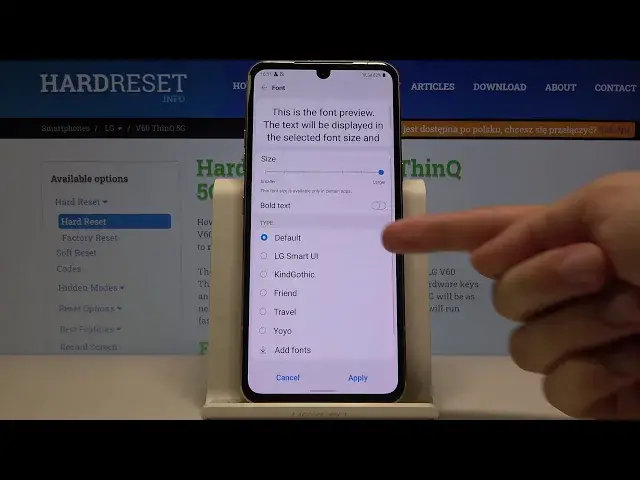 'Video thumbnail for How to Customize Font in LG V60 ThinQ - Change Font Style'
