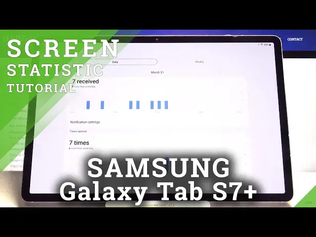 'Video thumbnail for How to Check Number Of Apps Opened Each Day on SAMSUNG Galaxy Tab S7+ - Total Screen Time'