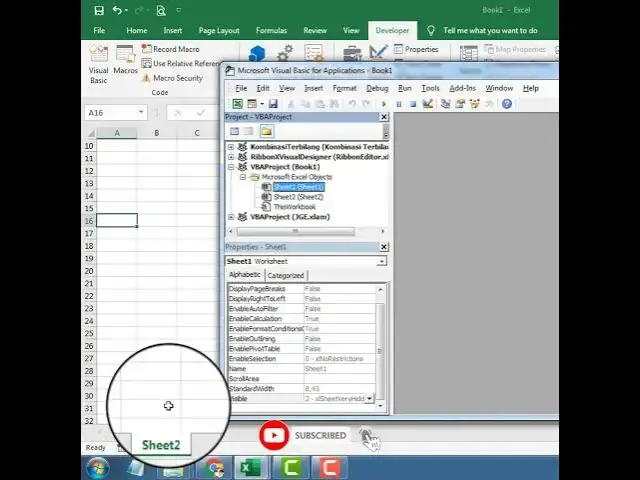 Video thumbnail for Cara Menampilkan Sheet Excel Melalui Properties Visual Basic