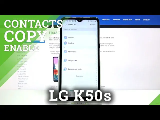 Video thumbnail for How to Copy Contacts in LG K50s – Relocate Contact List