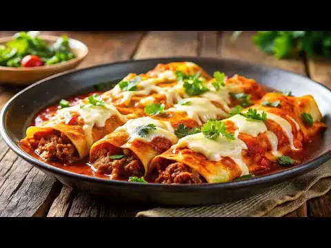 Video thumbnail for How To Make Beef Enchiladas