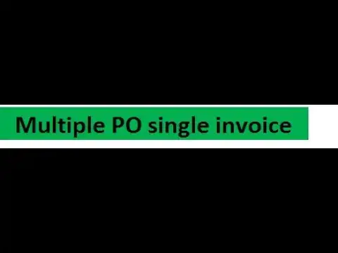 'Video thumbnail for Multiple PO single invoice'