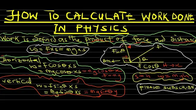 Video thumbnail for HOW TO CALCULATE WORK DONE IN PHYSICS