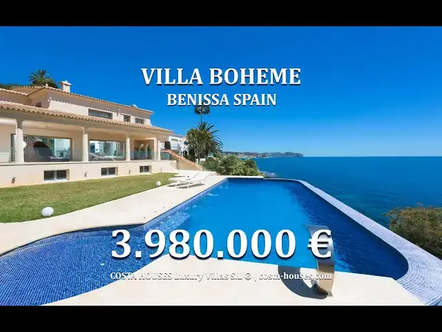 Video thumbnail for ᑕ❶ᑐ Exclusiva Villa de Lujo frente al Mar en Benissa COSTA BLANCA | 5 dorm · SUR · PRIMERA LINEA MAR