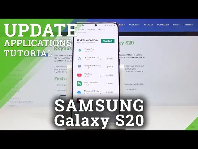'Video thumbnail for How to Update Apps in SAMSUNG Galaxy S20 – Download Latest App Version'