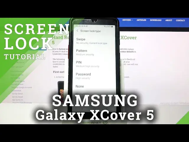 'Video thumbnail for How to Set Up Screen Lock in SAMSUNG Galaxy XCover 5 - Add Lock Method'