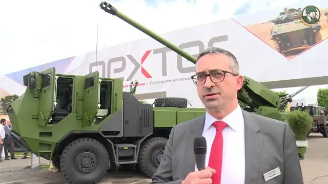 'Video thumbnail for Nexter unveils the CAESAR 8x8 with new automated loading system for the first time at Eurosatory'
