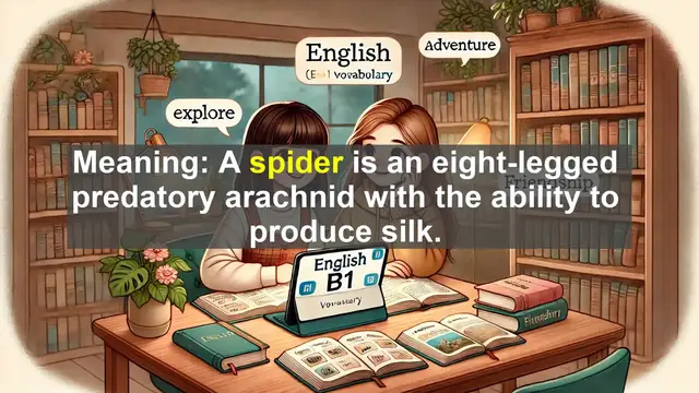 Video thumbnail for 2500 Must Know CEFR B1 Vocabulary - Spiders: Eight-Legged Wonders of Nature