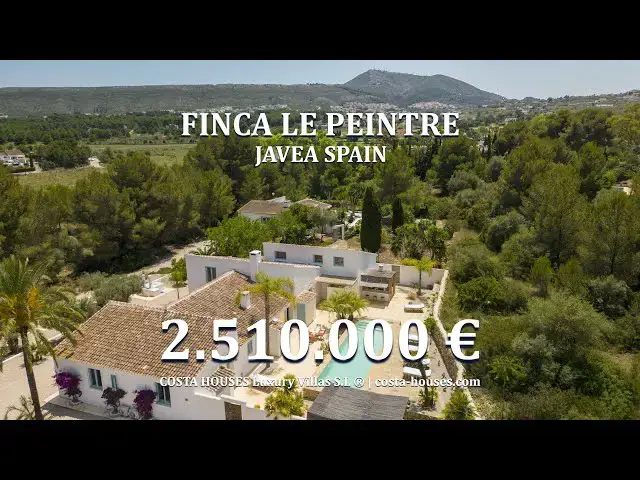 'Video thumbnail for ❶ FINCA LE PEINTRE - EXCLUSIVE PROPERTIES CLOSE TO THE GOLF IN JAVEA, COSTA BLANCA NORTH Spain'