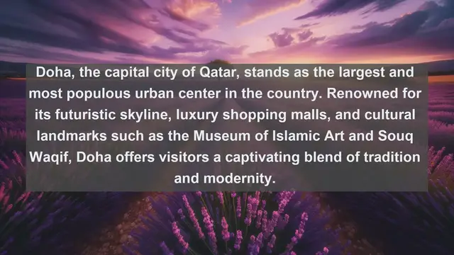 Video thumbnail for Exploring Qatar's Urban Centers: Top 10 Largest Cities in Qatar