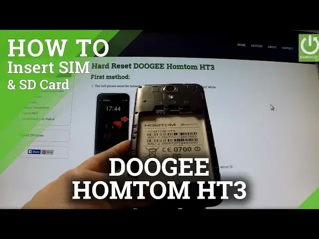 'Video thumbnail for DOOGEE Homtom HT3 - How to Insert SIM card and micro SD card in DOOGEE'