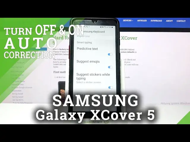 'Video thumbnail for How to Enter Text Correction Options in SAMSUNG Galaxy XCover 5 - Activate Auto Correction'