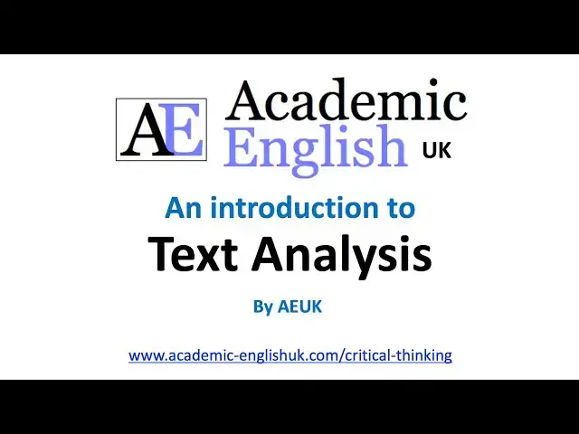 Video thumbnail for How to critically analyse a reading text