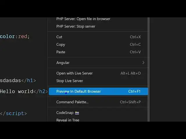 Video thumbnail for How to Open & Live Preview HTML,CSS & JS Files in Default Browser in VSCode IDE Editor