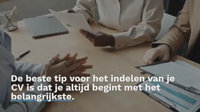 Video thumbnail for De volgorde van je CV: chronologisch of toch niet?