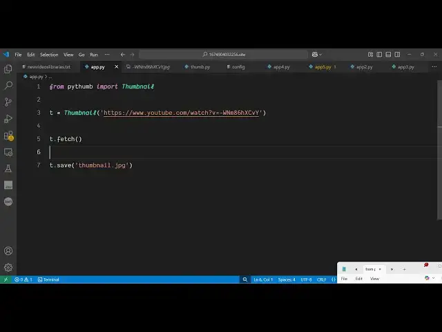Video thumbnail for Python Script to Fetch Youtube Thumbnails of Video in Terminal