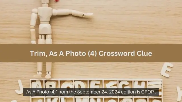 Video thumbnail for Trim, As A Photo (4) NYT Crossword Clue