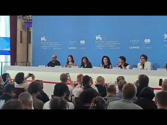 Video thumbnail for Venice Film Festival, interview with cast  movie The voice of Hind Rajab