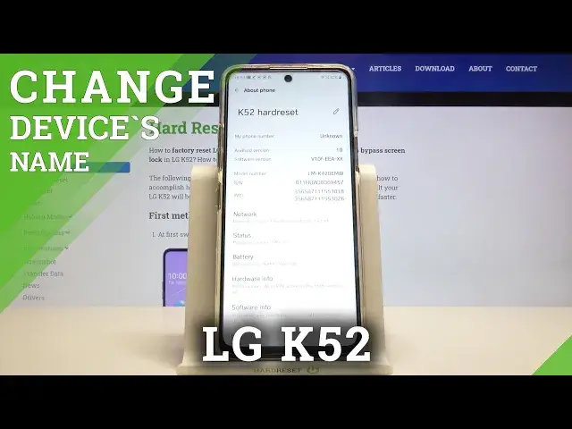 'Video thumbnail for How to Change Device Name on LG K52 – Phone Settings'