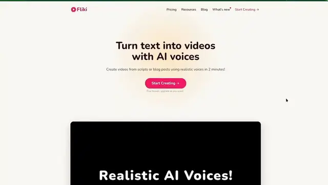 Video thumbnail for Fliki AI Review and Tutorial - Humanlike Text to Speech Software