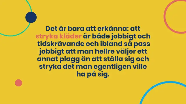 Video thumbnail for Hur du lyckas med din ångstrykning