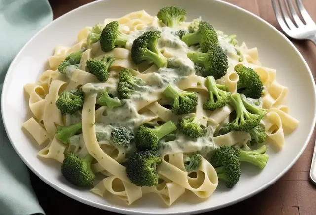 Video thumbnail for Fettuccine Alfredo with Broccoli