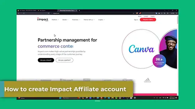 Video thumbnail for How To Create Impact Affiliate Marketing Account 2024 (Full Guide)