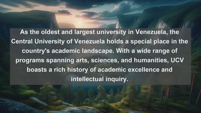 Video thumbnail for Exploring Academic Excellence: Top 10 Favorite Universities in Venezuela