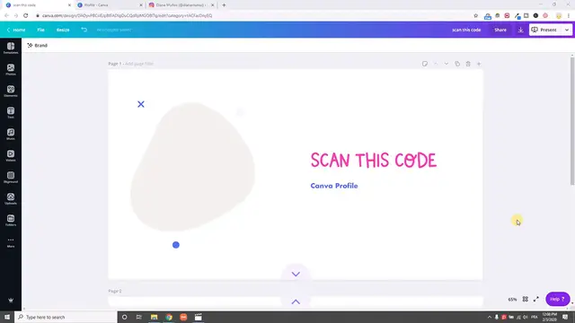 Video thumbnail for How to create QR Codes in Canva (under 2 minutes) _ Learn Canva with Diana