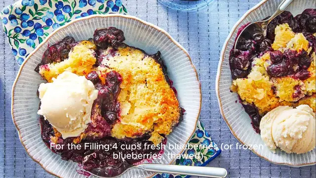 Video thumbnail for Blueberry cobbler recipe