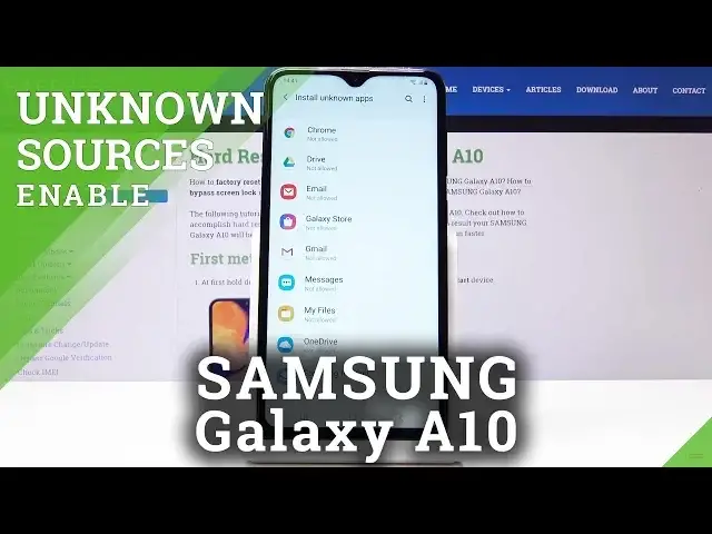 'Video thumbnail for How to Enable Unknown Sources in SAMSUNG Galaxy A10 - Install App'