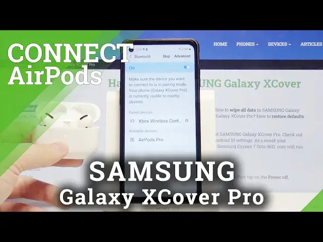 Video thumbnail for How to Connect AirPods on SAMSUNG Galaxy XCover Pro – Pair AirPods