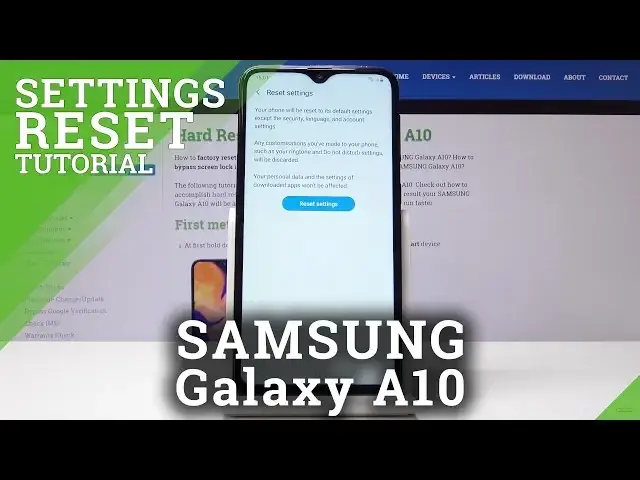'Video thumbnail for How to Reset Settings in SAMSUNG Galaxy A10 - Restore Configuration'