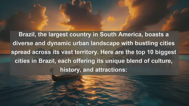 Video thumbnail for Exploring Brazil: Top 10 Biggest Cities in the Largest South American Country