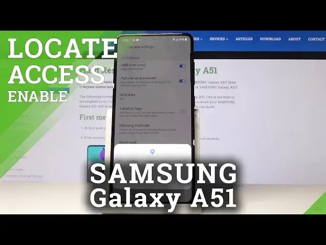 'Video thumbnail for Location in SAMSUNG Galaxy A51 – How to Allow / Disable Location Tags'