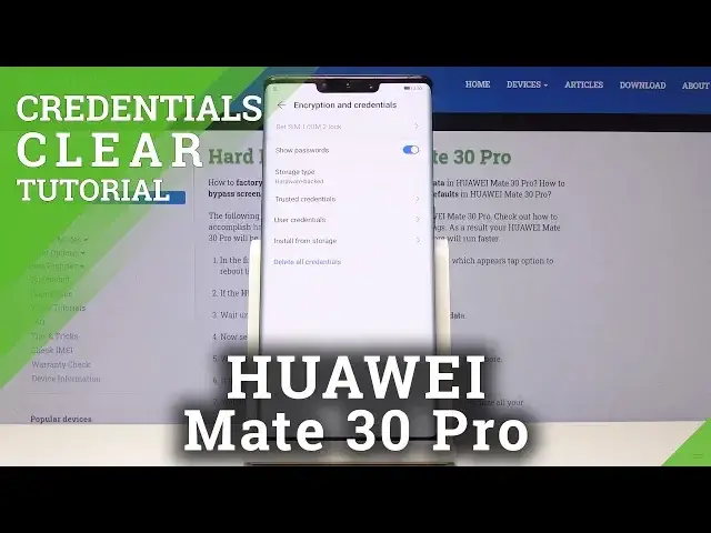'Video thumbnail for How to Clear Credentials in HUAWEI Mate 30 Pro - Delete All Licenses'