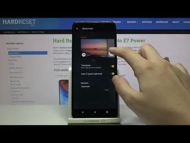 'Video thumbnail for Manage Camera Watermark Option – MOTOROLA Moto E7 Power and Camera App'